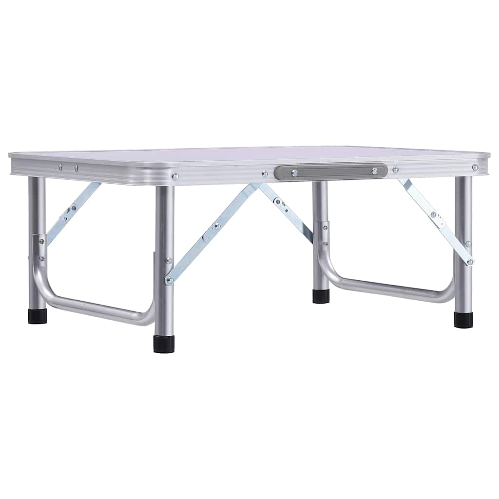 Vidaxl Camping Tabelle zusammenklappbar 60 x 45 cm Aluminium Weiß