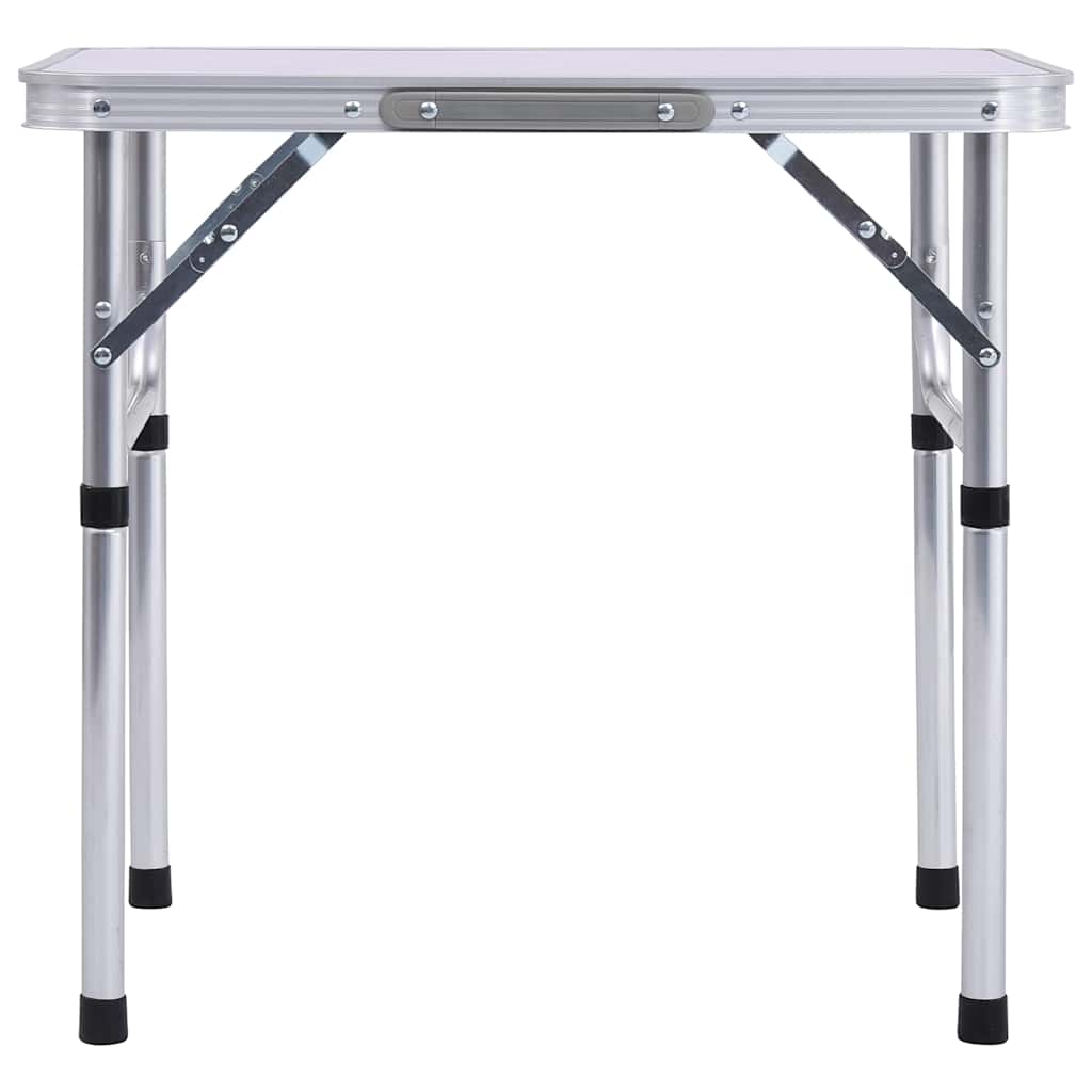 Vidaxl Camping Tabelle zusammenklappbar 60 x 45 cm Aluminium Weiß