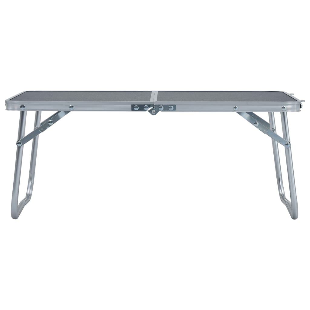 Vidaxl Camping Tabelle zusammenklappbar 60 x 40 cm Aluminiumgrau