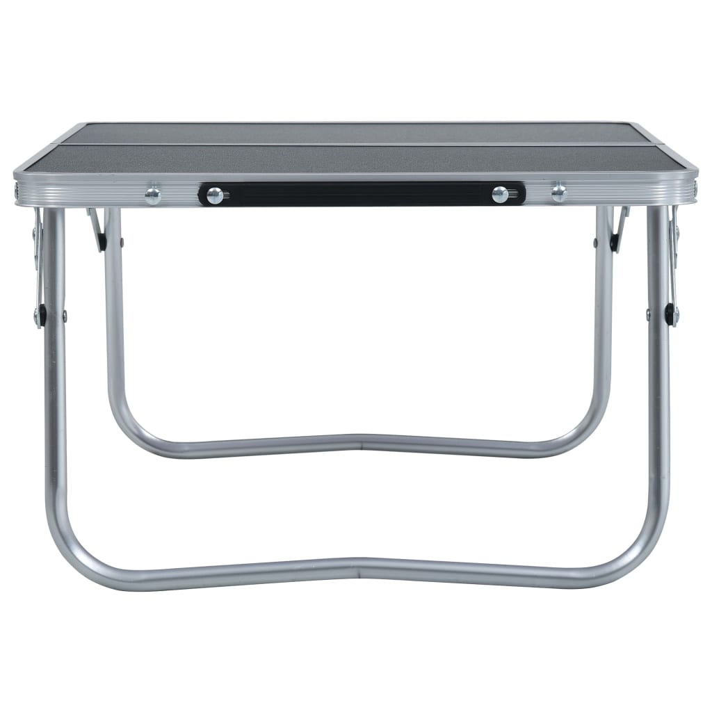 Vidaxl Camping Tabelle zusammenklappbar 60 x 40 cm Aluminiumgrau