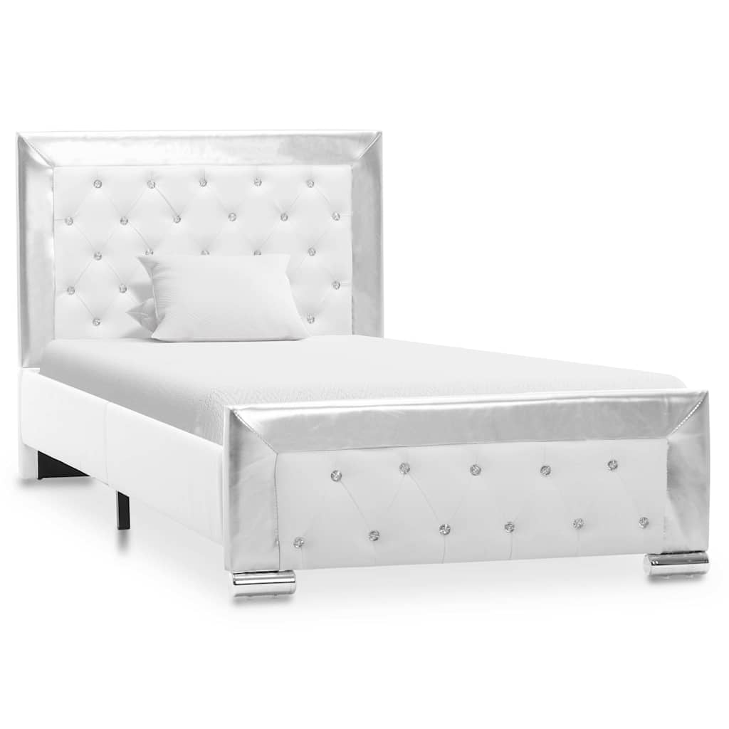Vidaxl bedframe kunstleer wit 90x200 cm