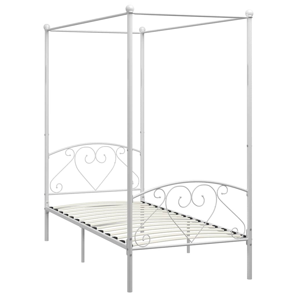 Vidaxl hemelbedframe metaal wit 90x200 cm