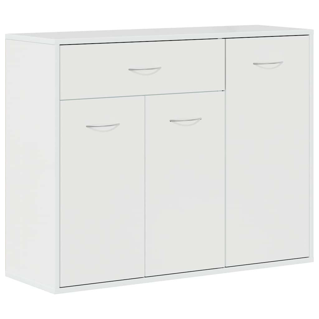 Vidaxl dressoir 88x30x70 cm bewerkt hout hoogglans wit