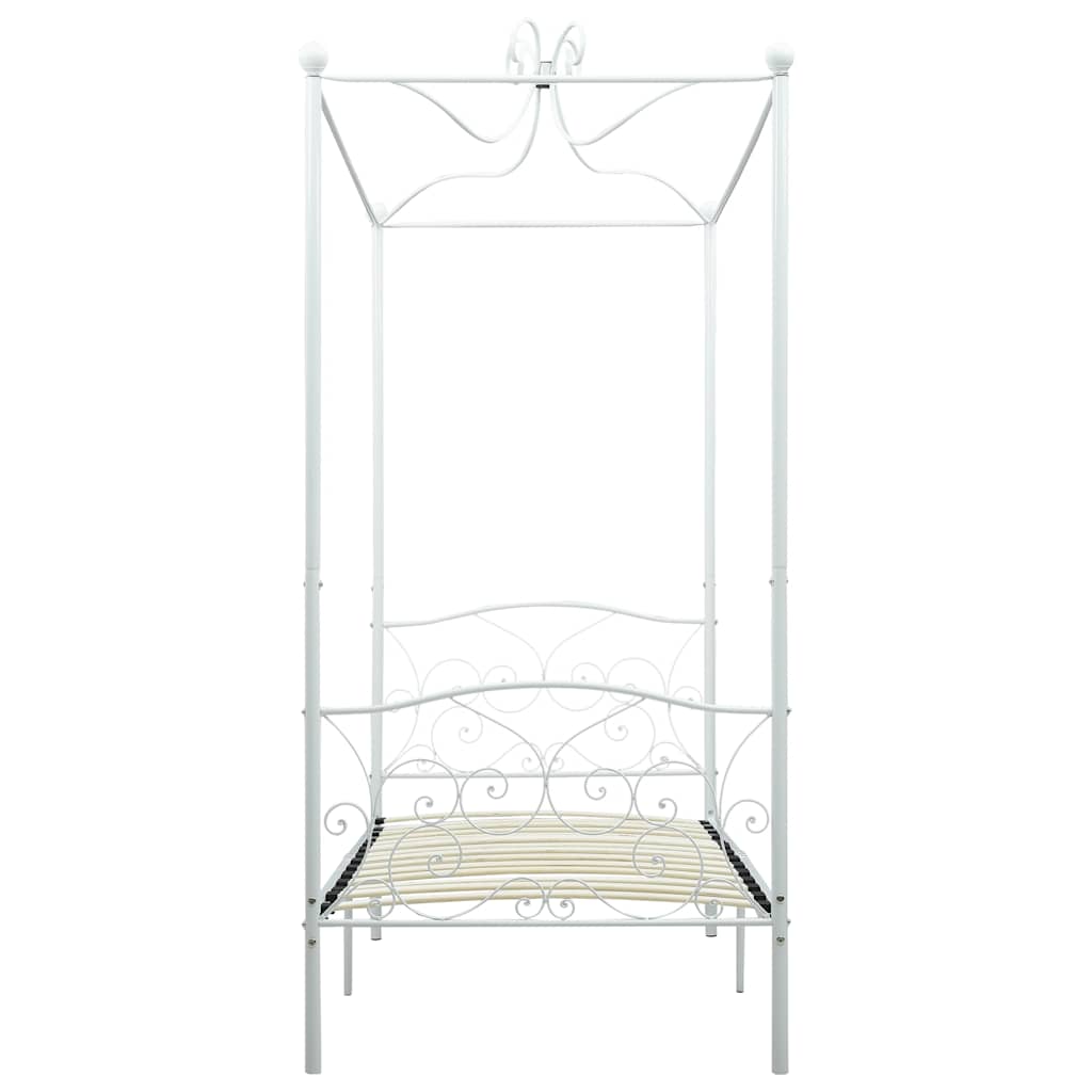 Vidaxl hemelbedframe metaal wit 90x200 cm