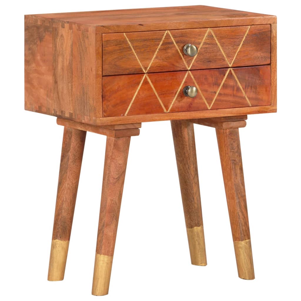 Vidaxl nachtkastje 43x30x58 cm massief mangohout