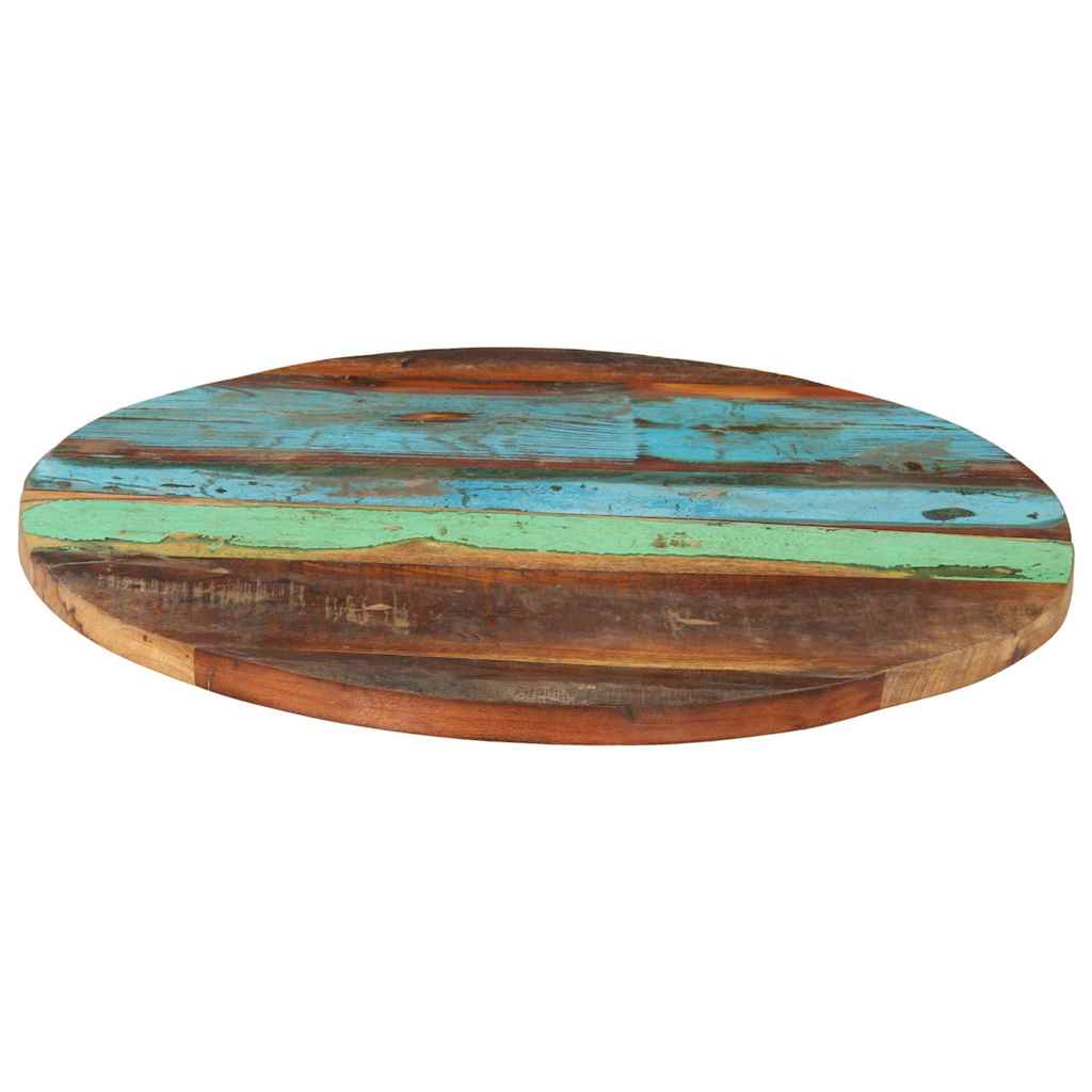 Vidaxl tafelblad rond 25-27 mm 60 cm massief gerecycled hout