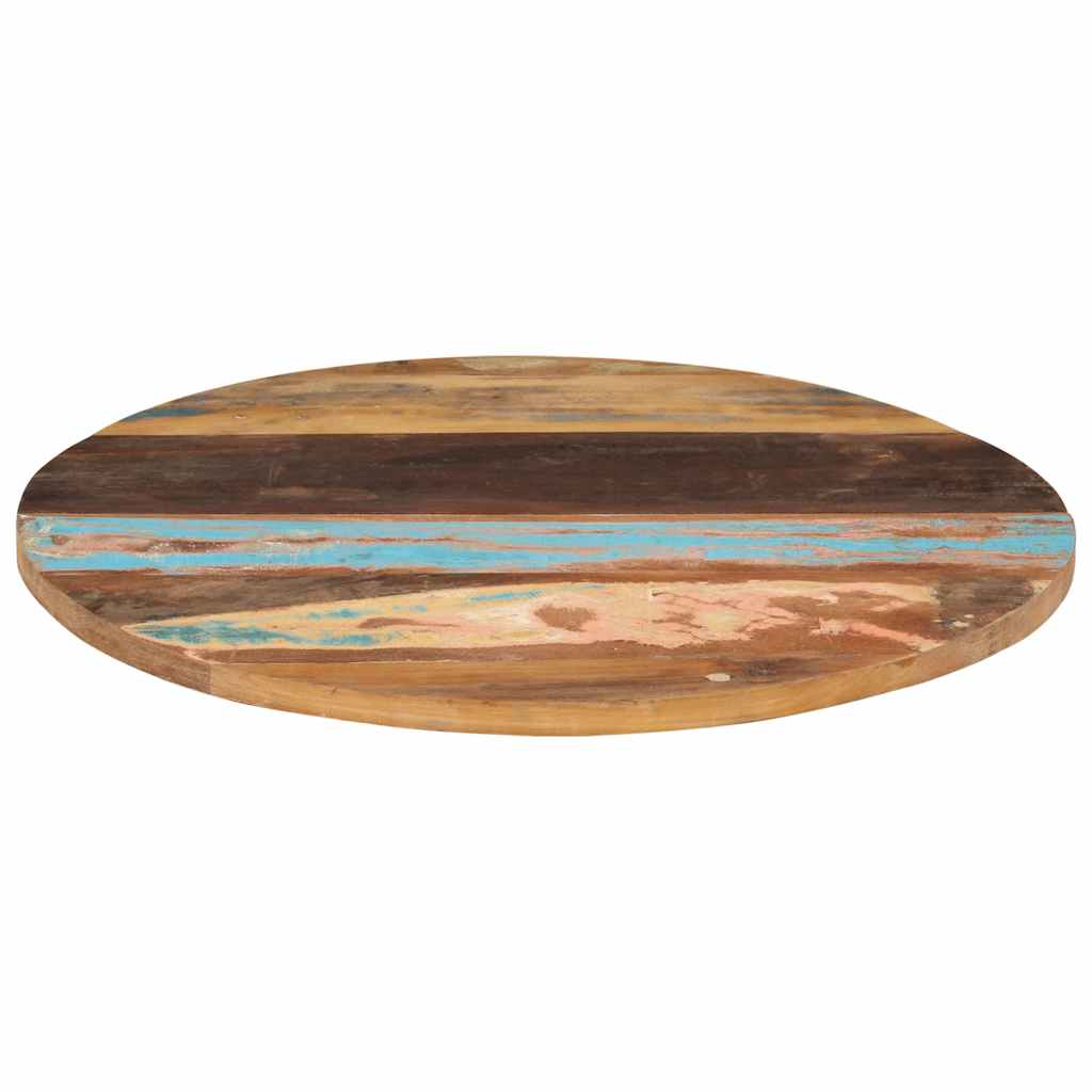 Vidaxl tafelblad rond 25-27 mm 80 cm massief gerecycled hout