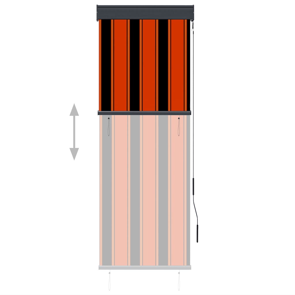 Vidaxl Roller Blind für äußere 60x250 cm Orange und Braun