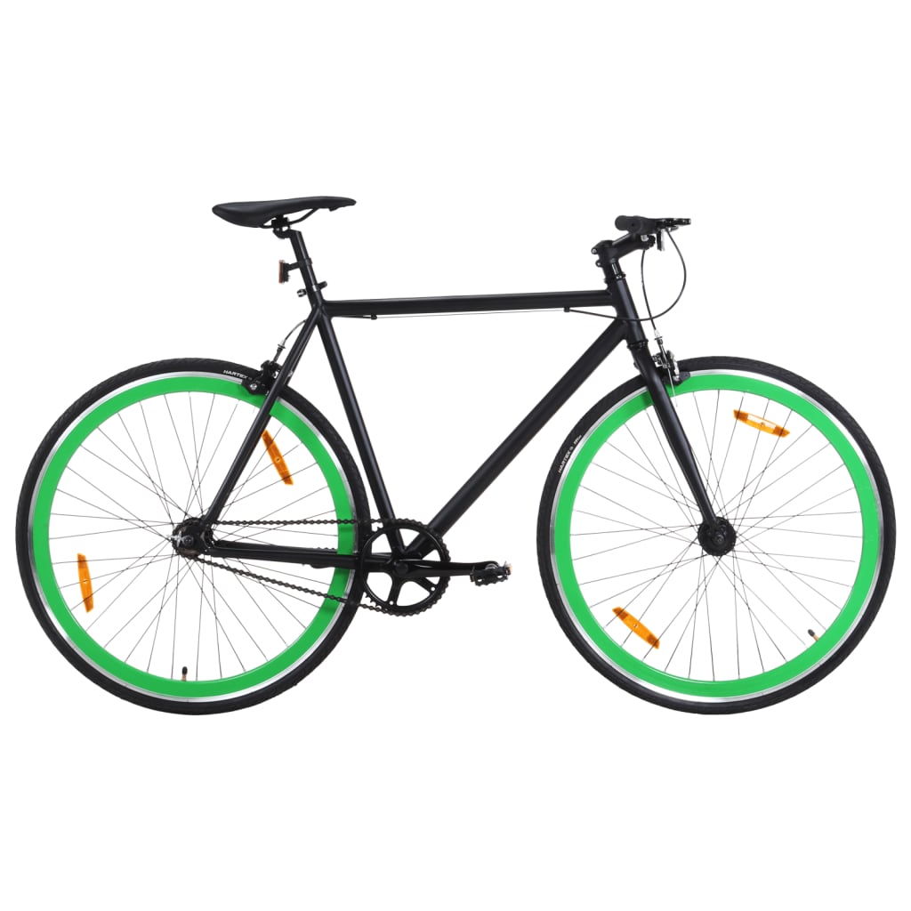 Vidaxl -Fahrrad mit festem Gang 700 C 51 cm schwarz und grün