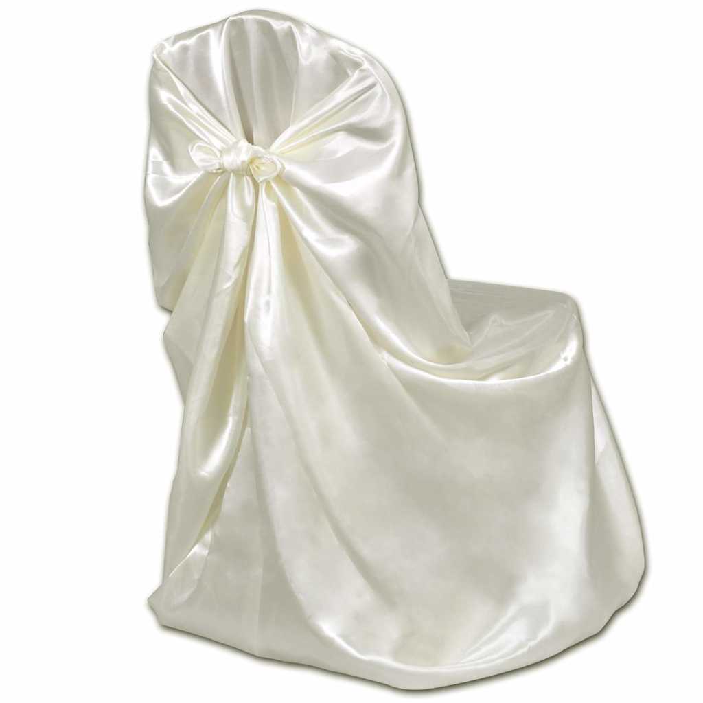 VidaXL Stuhlhusse für Hochzeit, 12 Stück, Creme