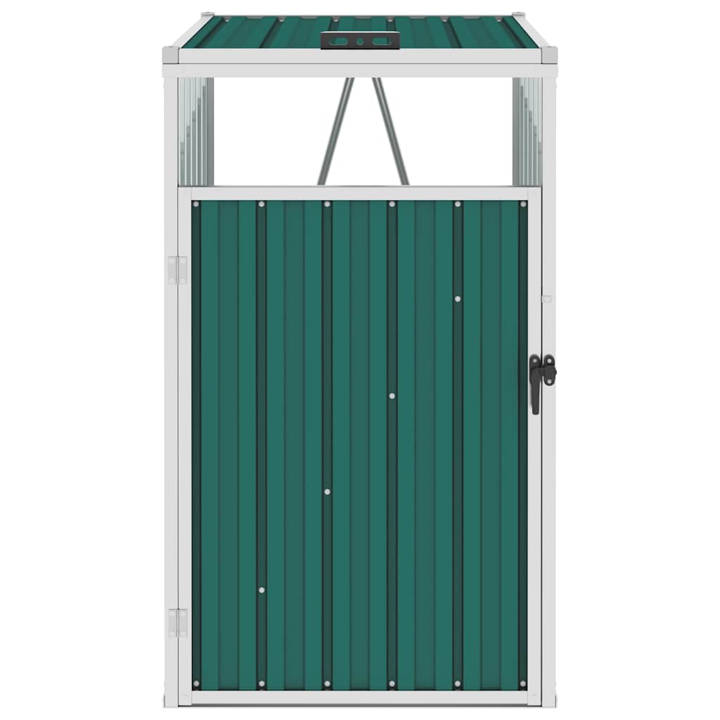 Vidaxx Abfallbehälter Aufbewahrung 72x81x121 cm Stahl grün