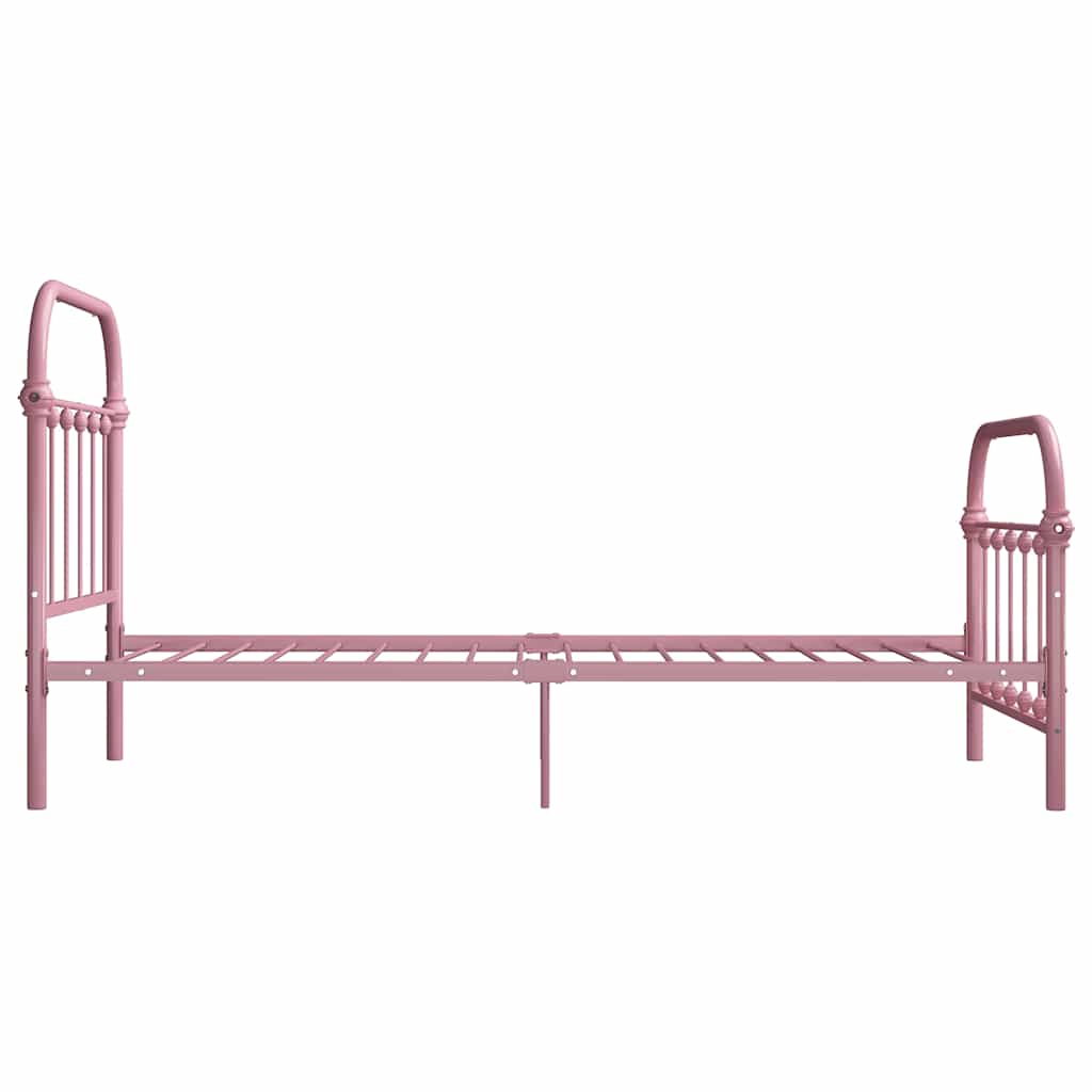 Vidaxl bedframe metaal roze 90x200 cm