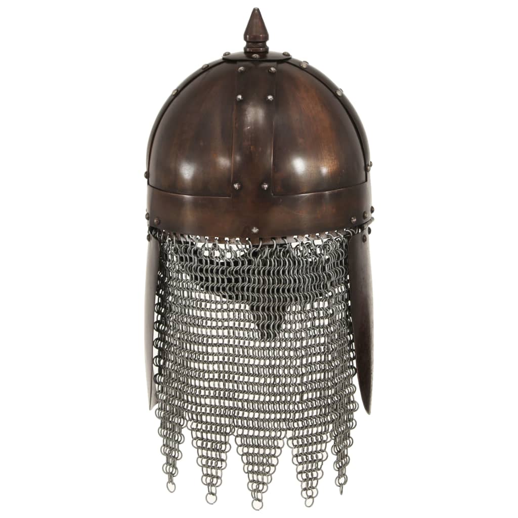 VidaXL Wikingerhelm Replik Larp Stahl kupferfarben