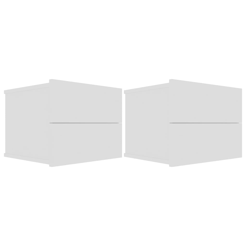 Vidaxl nachtkastjes 2 st 40x30x30 cm bewerkt hout wit