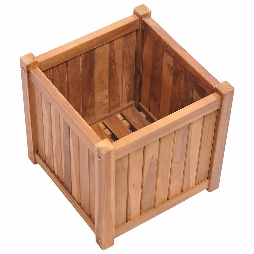 VidaXL Pflanzgefäß erhöht 40x40x40 cm aus massivem Teakholz