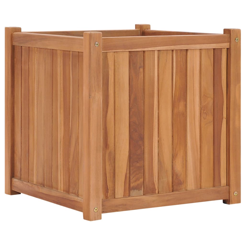 VidaXL Pflanzgefäß erhöht 50x50x50 cm aus massivem Teakholz
