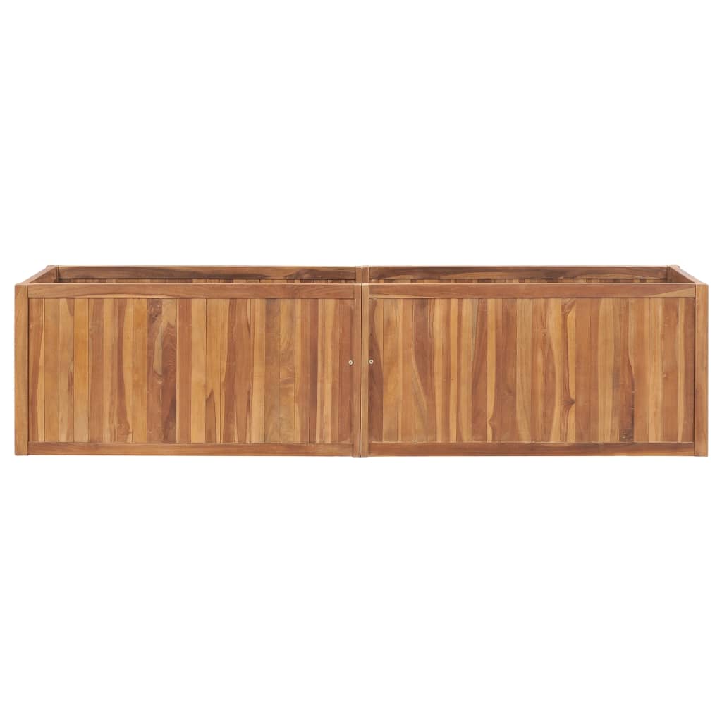 VidaXL Pflanzgefäß erhöht 200x50x50 cm aus massivem Teakholz