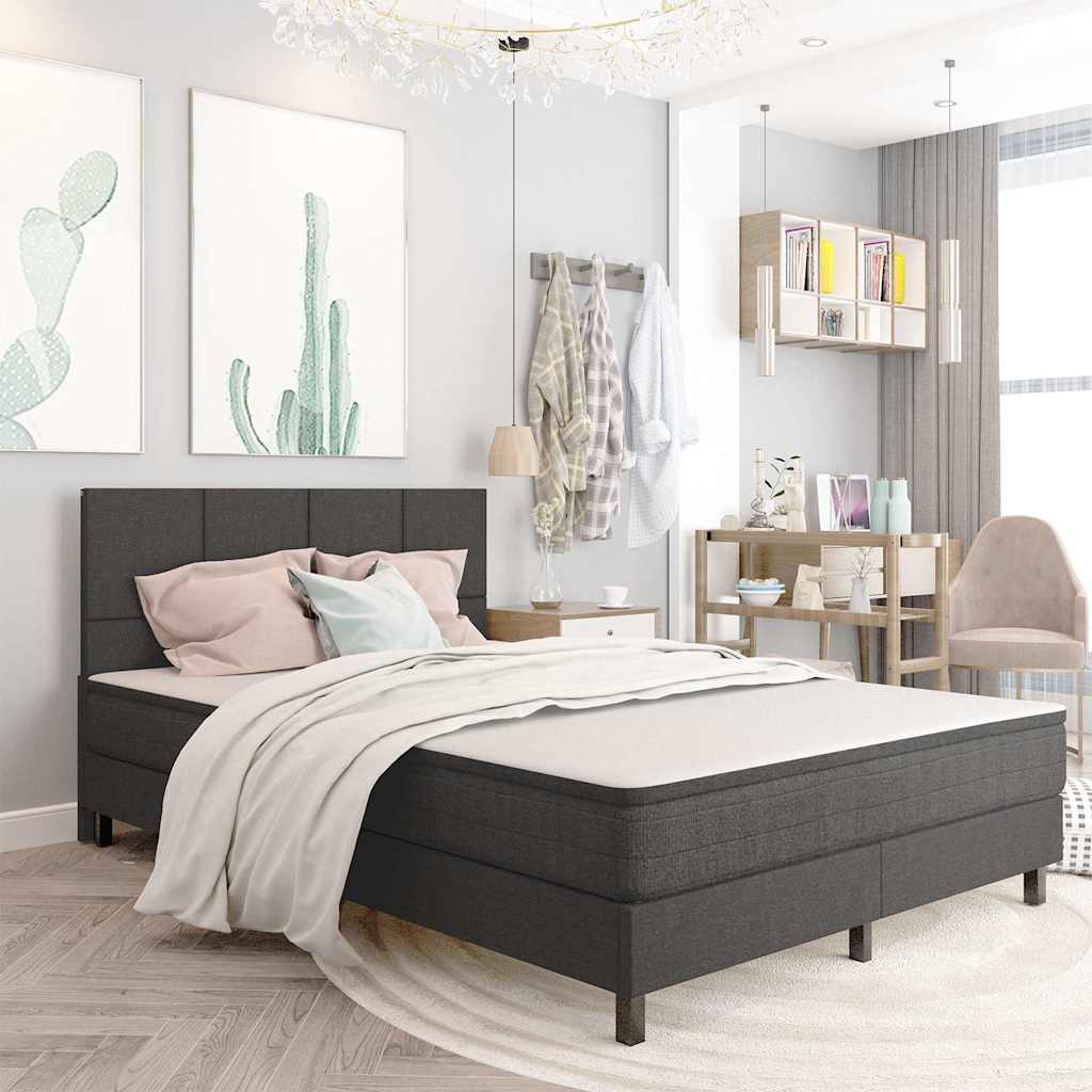 Vidaxl hoofdbord 140x200 cm stof donkergrijs