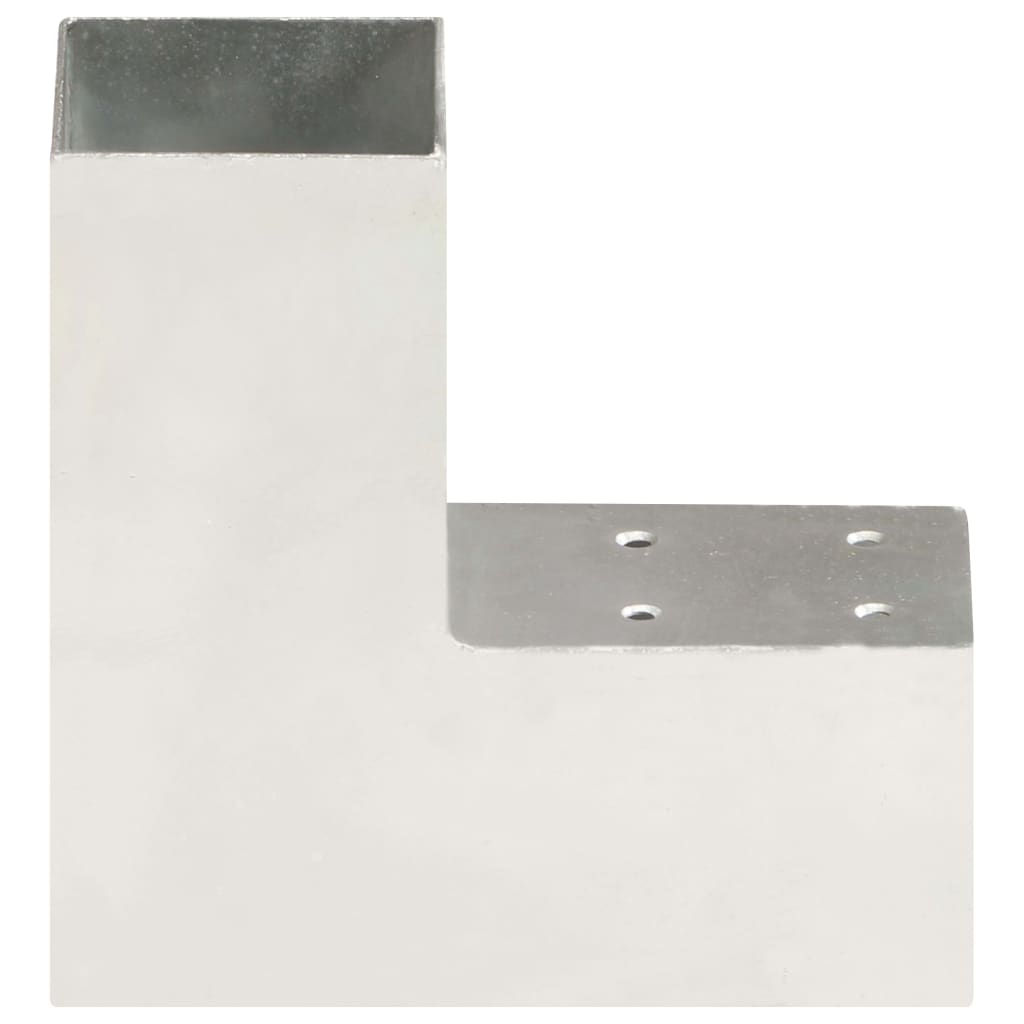 Vidaxl Pfostenverbindungen 4 Stück L-Form 71x71 mm verzinktes Metall
