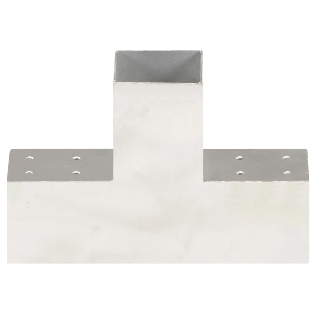 Vidaxl Pfostenanschluss T-Form 81x81 mm verzinktes Metall