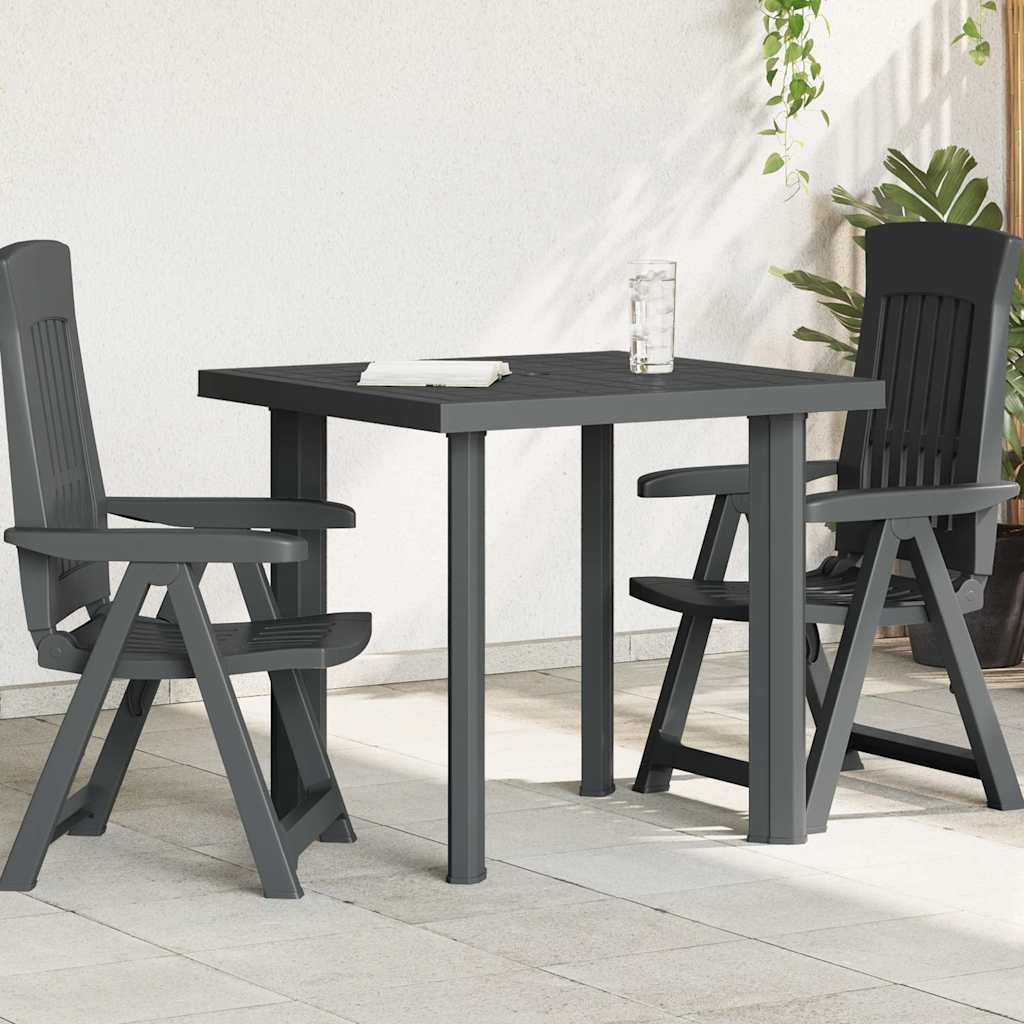 Vidaxl tuintafel 80x75x72 cm kunststof antraciet