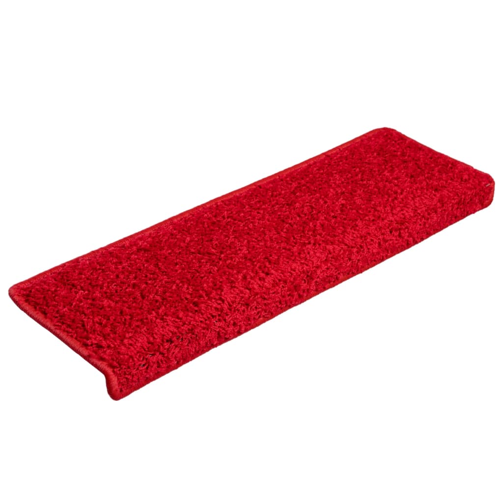 Vidaxl -Treppenmatten 15 ST 65x21x4 cm Rot