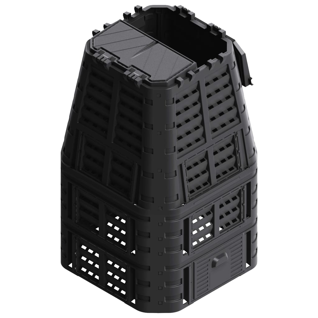 Vidaxx Kompostbehälter 1000 l 93,3x93,3x146 cm schwarz