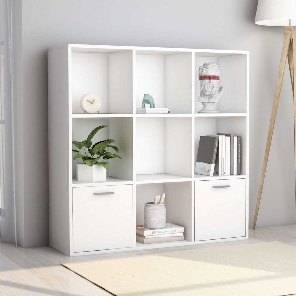 Vidaxl boekenkast 98x30x98 cm bewerkt hout wit