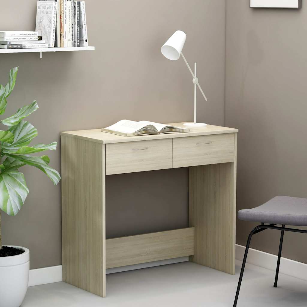 Vidaxl bureau 80x40x75 cm bewerkt hout sonoma eikenkleurig