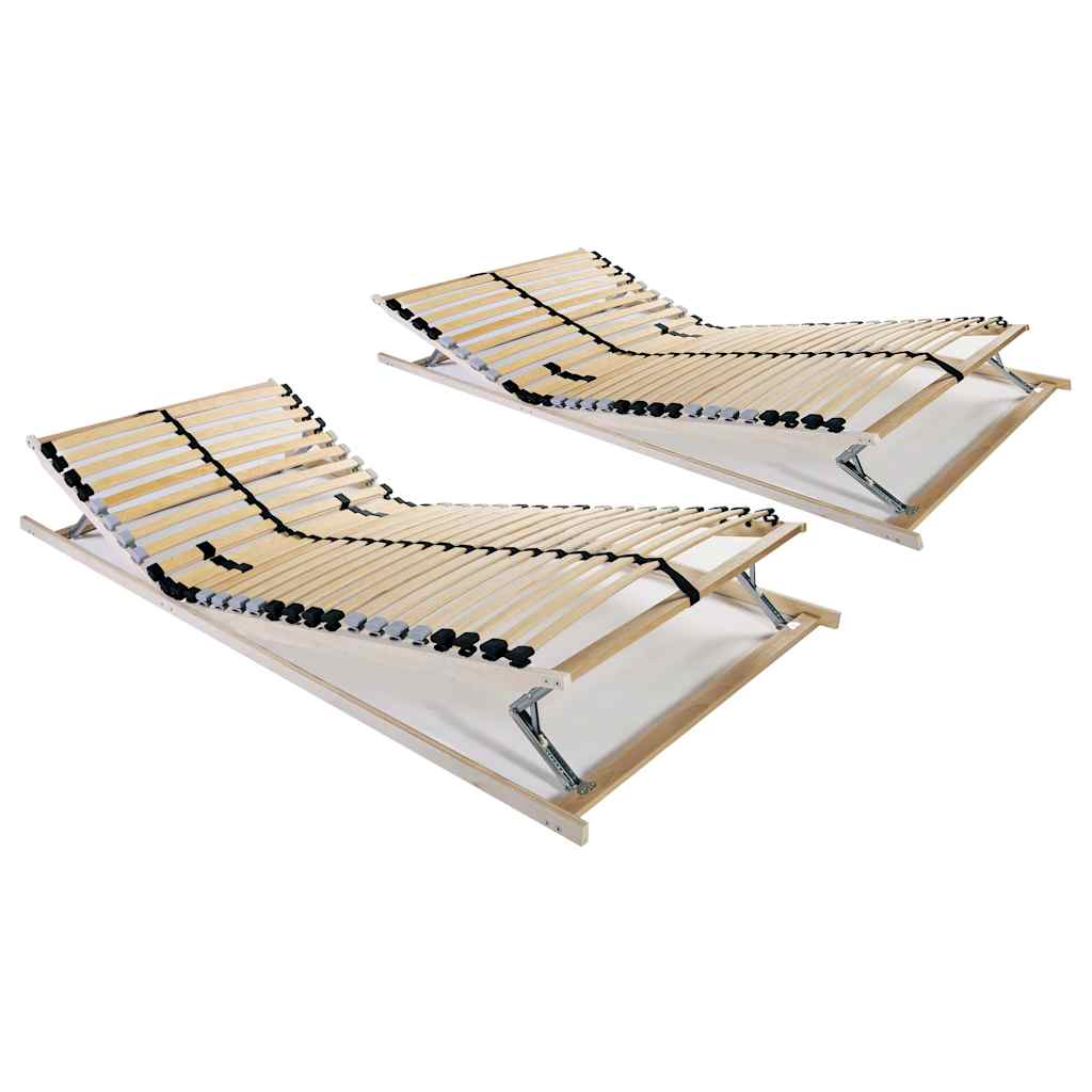 Vidaxl lattenbodems 2 st met 28 latten 7 zones 70x200 cm