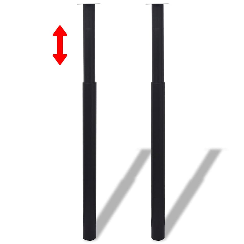 Vidaxl tafelpoten telescopisch 4 st 710-1100 mm zwart
