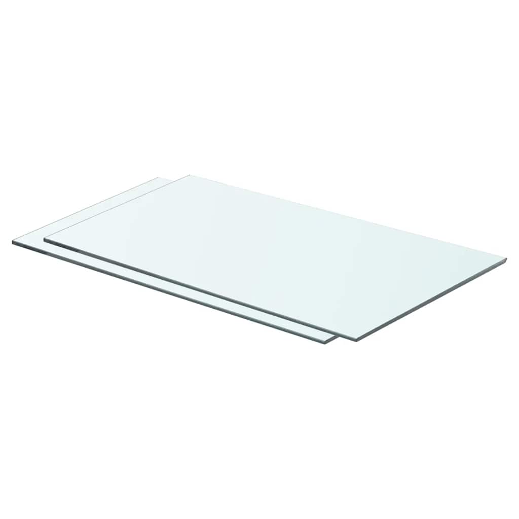 Vidaxl schappen 2 st 60x30 cm glas transparant