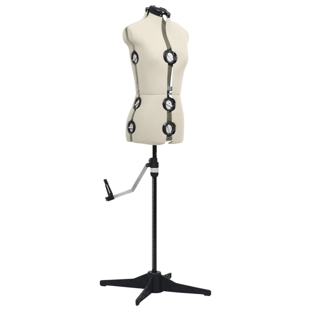 Vidaxl Mannequin Verstellbarer Frau Größe 33-40 s Creme gefärbt