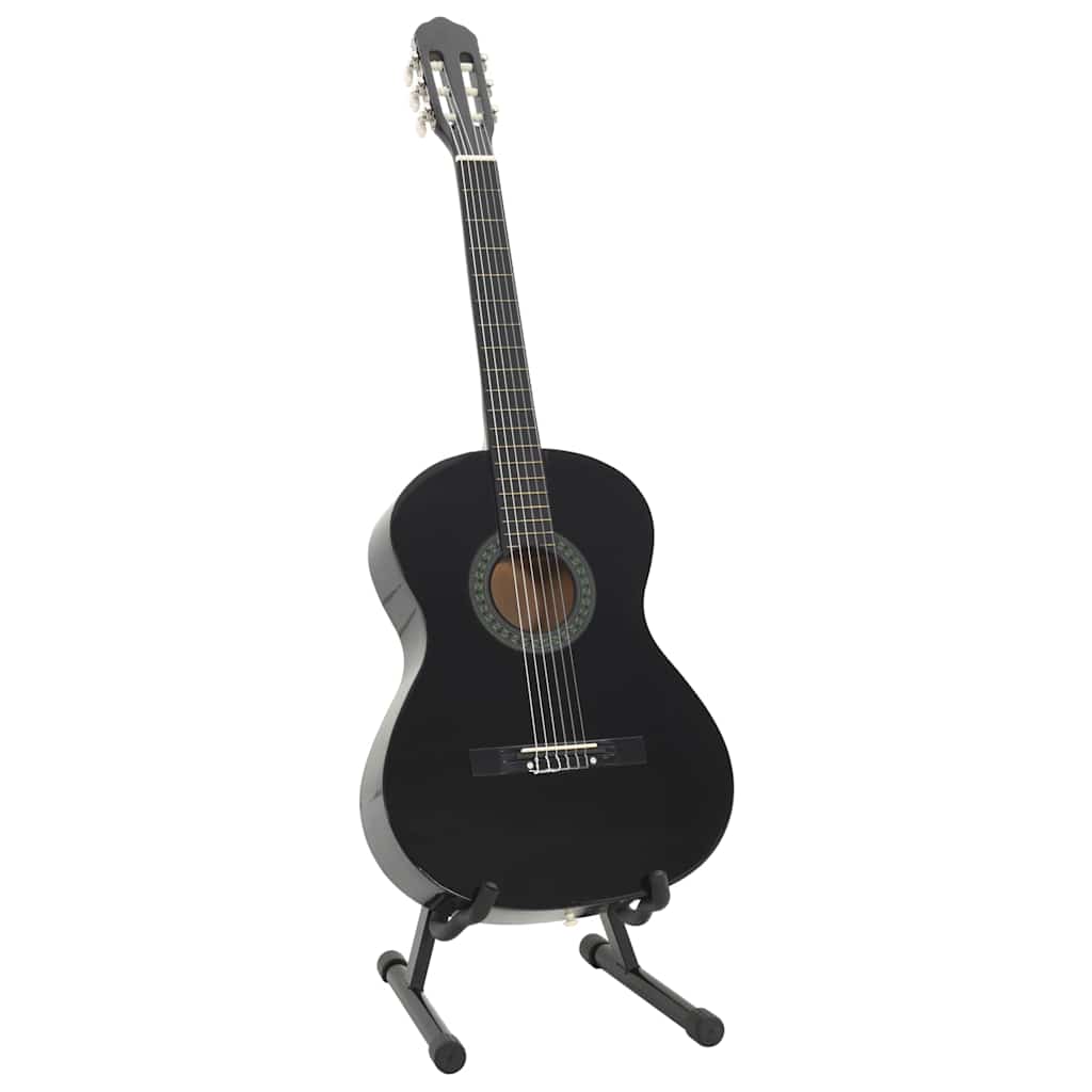 Vidaxl 12-teilige Gitarrenset Klassiker Anfänger 4 4 39 Schwarz