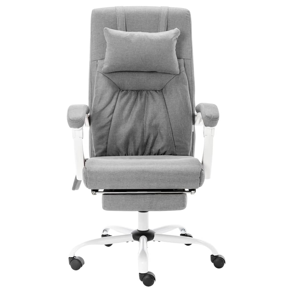 Vidaxl kantoormassagestoel stof grijs