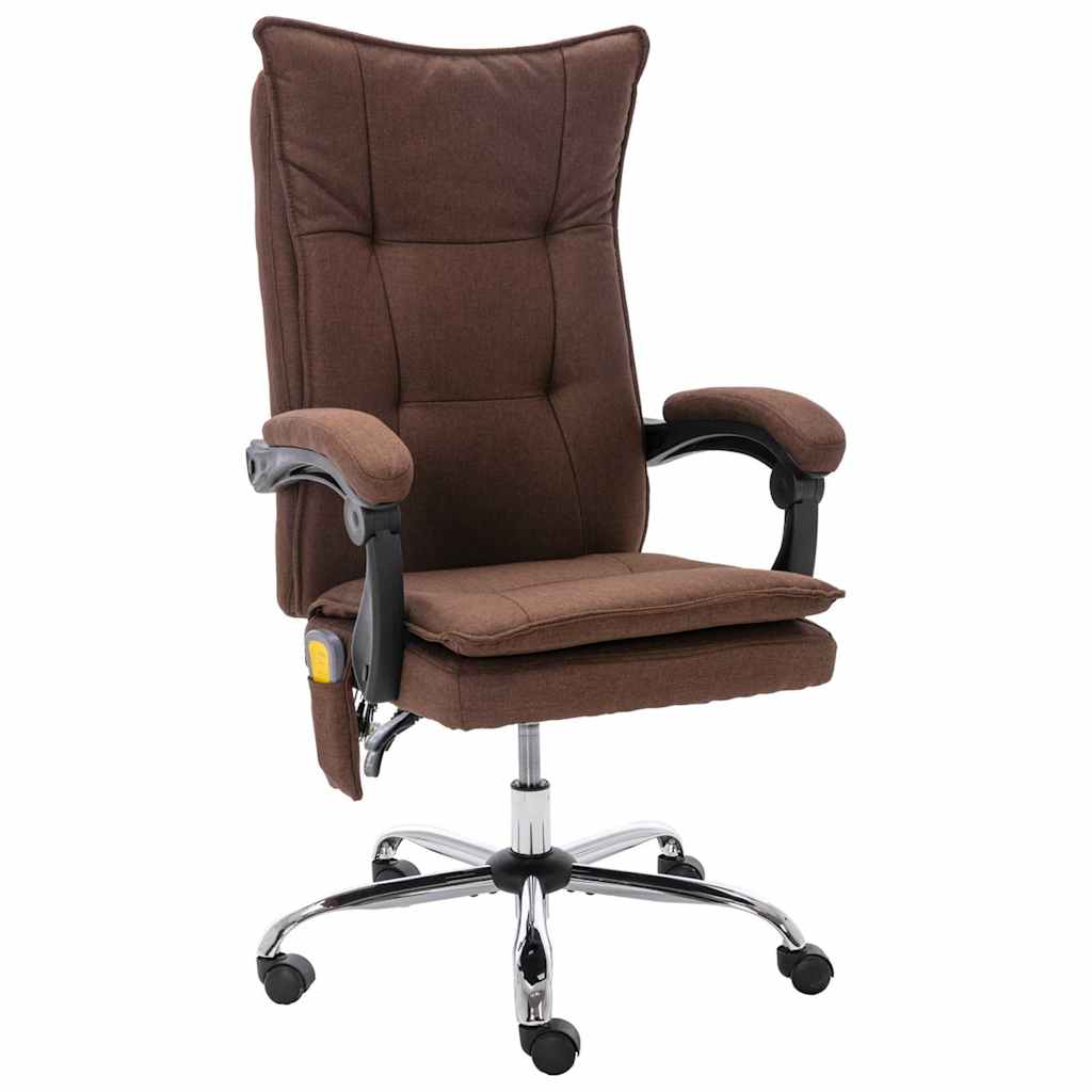 Vidaxl kantoormassagestoel stof bruin