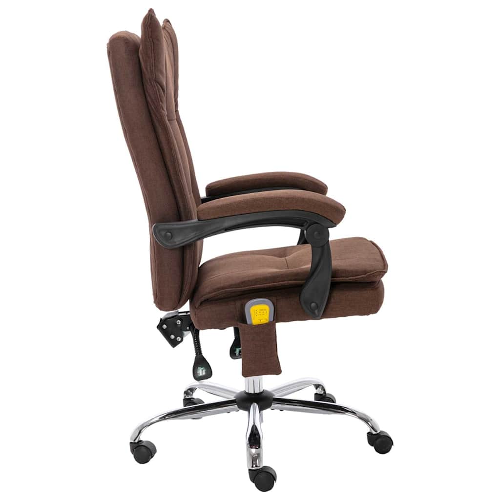 Vidaxl kantoormassagestoel stof bruin