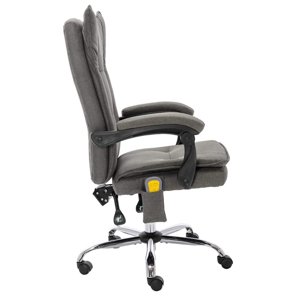 Vidaxl kantoormassagestoel stof grijs