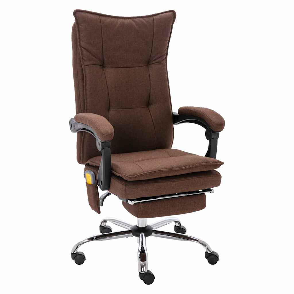 Vidaxl kantoormassagestoel stof bruin