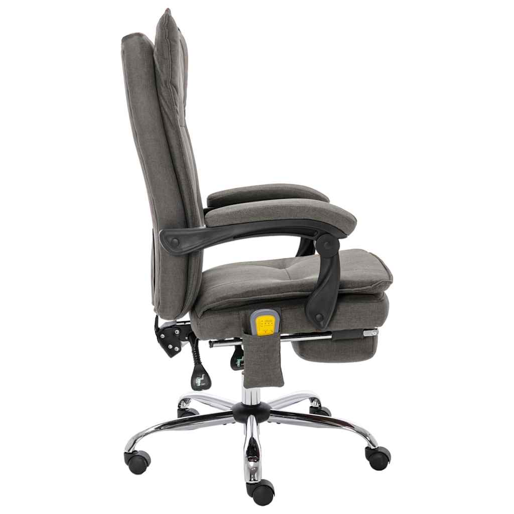 Vidaxl kantoormassagestoel stof grijs