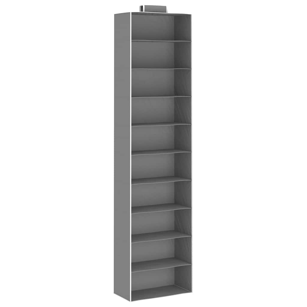 Vidaxl -Kleidung Organisatoren, die 2 Sts mit 10 Regalen Stoff hängen