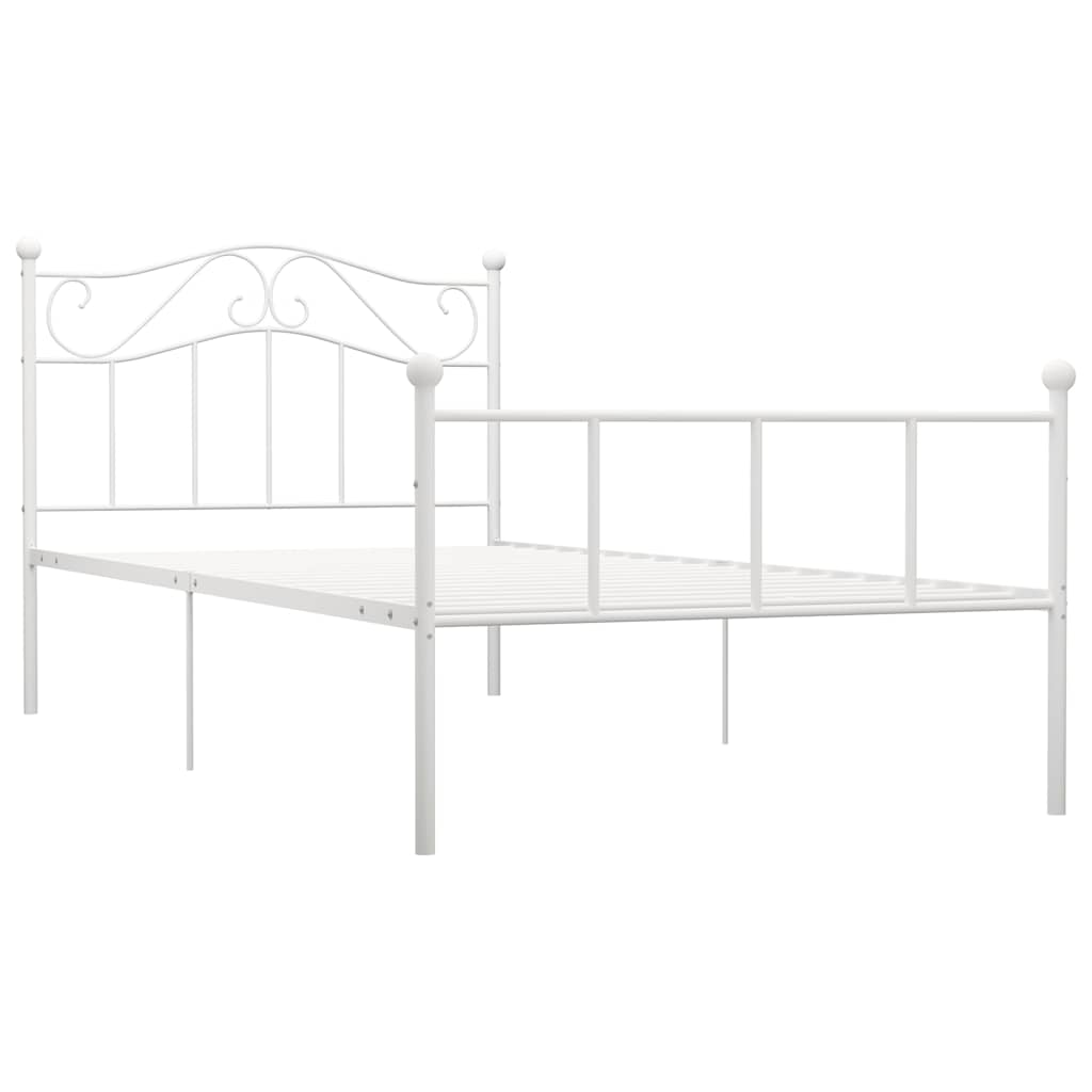Vidaxl bedframe metaal wit 100x200 cm
