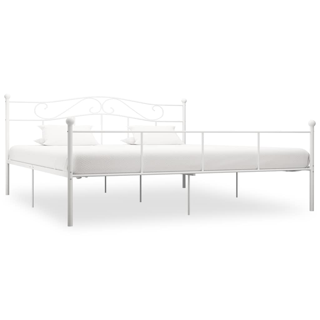 Vidaxl bedframe metaal wit 180x200 cm