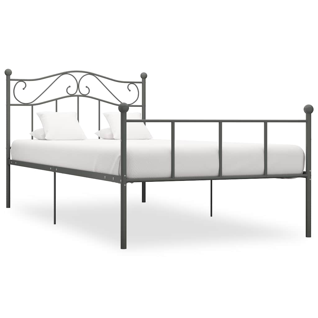 Vidaxl bedframe metaal grijs 100x200 cm