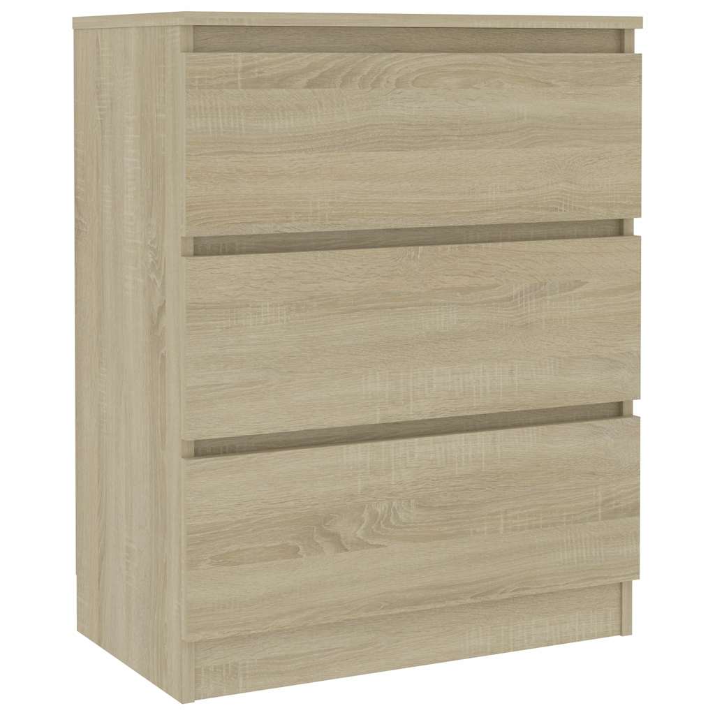 Vidaxl dressoir 60x35x76 cm bewerkt hout sonoma eikenkleurig