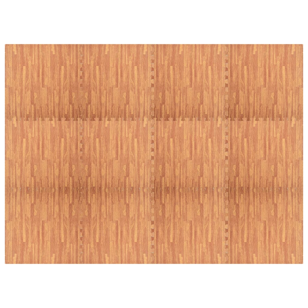VIDAXL -Bodenmatten 12 ST 4.32 ㎡ EVA -Schaumholz -Holzkorndruck