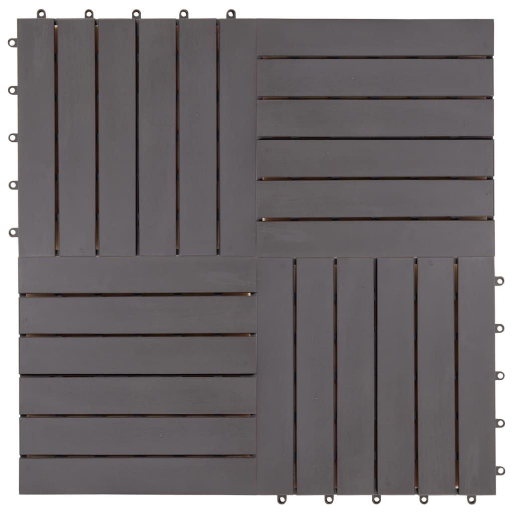 VIDAXL -Terrassenfliesen 30 x 30 x 30 cm Festes Acaciahout Graywash
