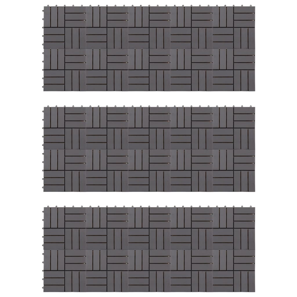 VIDAXL -Terrassenfliesen 30 x 30 x 30 cm Festes Acaciahout Graywash