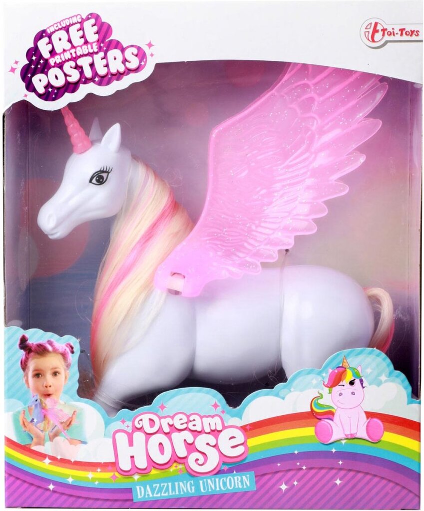 Toi-toys Traumpferd Einhorn Spielfigur mit beweglichen Flügeln