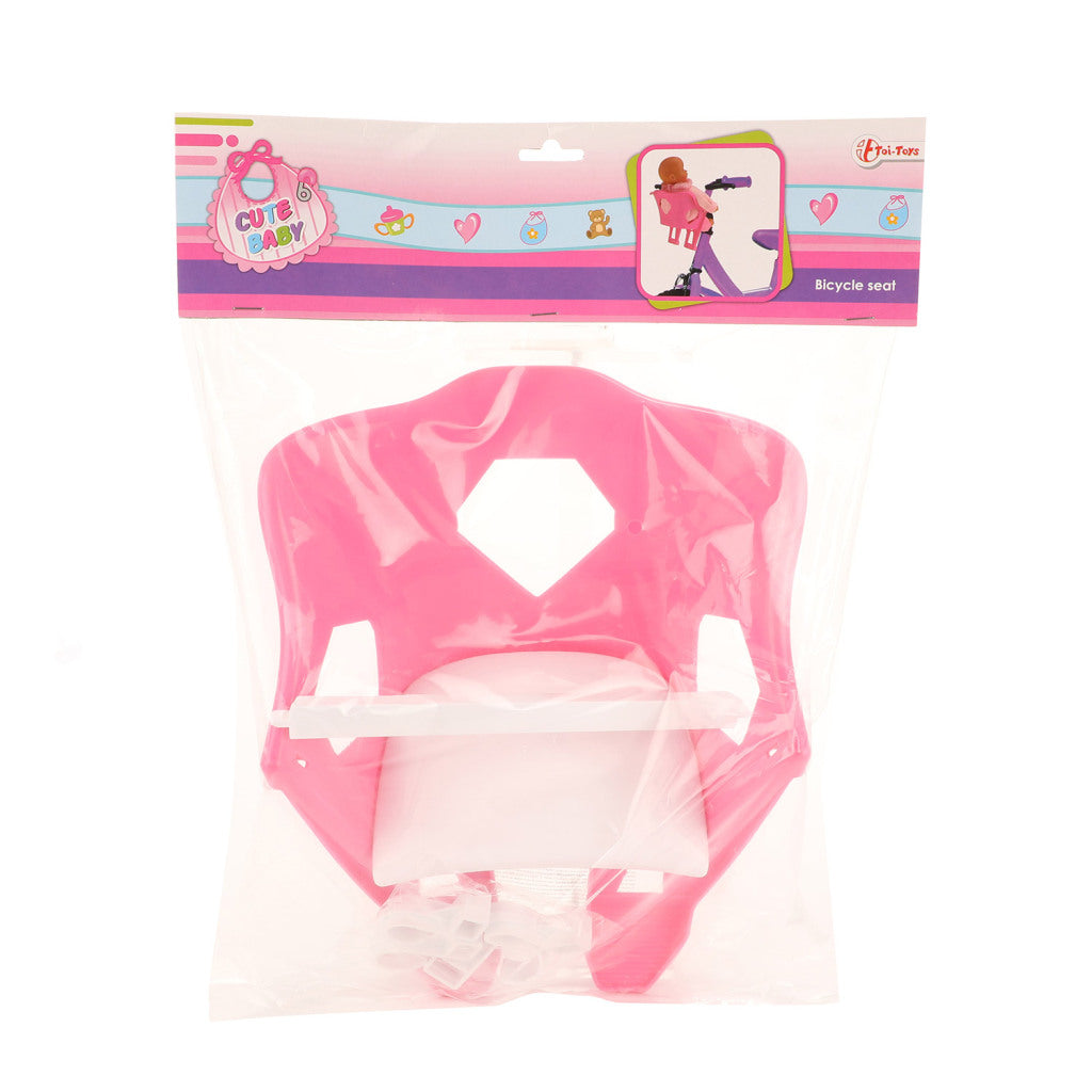 Niedlicher Babypuppen-Fahrradsitz in Rosa